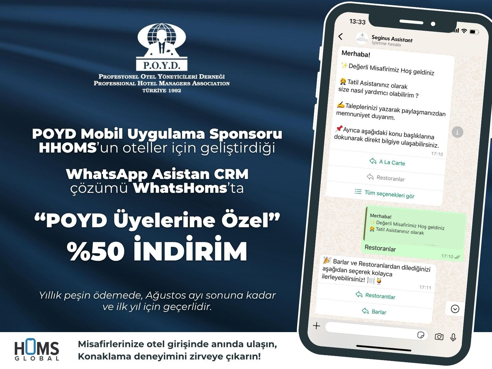 POYD üyelerine özel %50 indirim fırsatı!