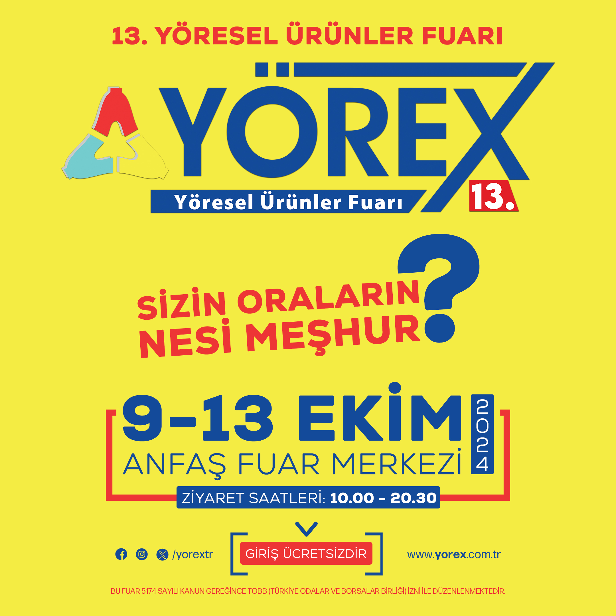 13. Yöresel Ürünler Fuarı YÖREX